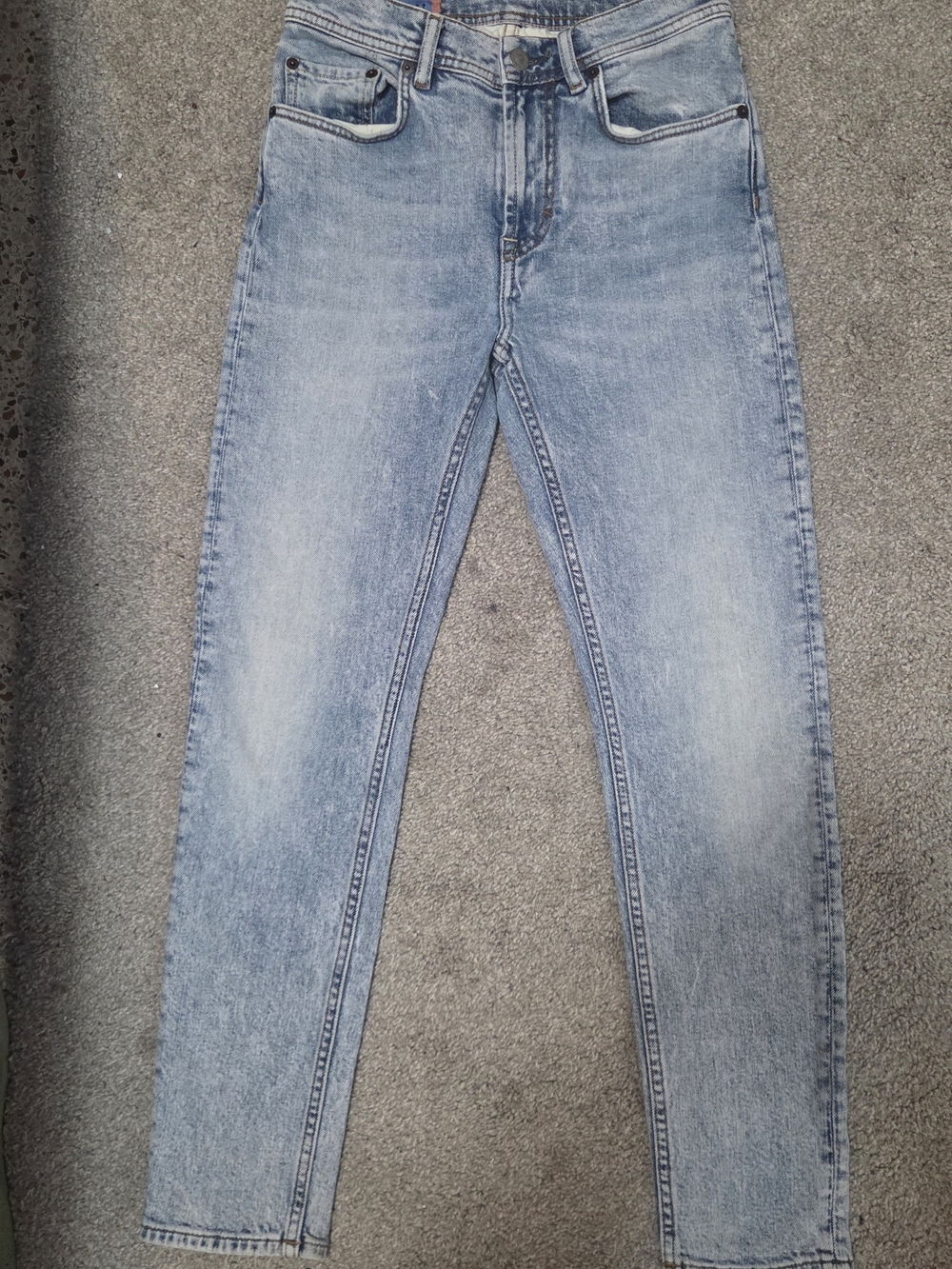 Acne Studios Mece High Rise Straight Leg Jeans Light Wash - Size 25 32
